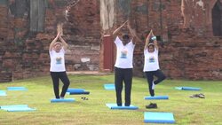 CLEAN : Thailand marks International Day of Yoga in ancient Ayuttaya city News Clip