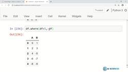 Data Science and Machine Learning (Theory and Projects) A to Z - Pandas for Data Manipulation and Understanding: Pandas Where Instructional Video