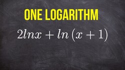 Lets condense this together (one Logarithm) Instructional Video