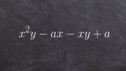 Simplify an expression with four terms by factoring grouping Instructional Video