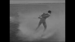 Water skiing champion Alfredo Mendoza demonstrates his skills at Cypress Gardens near Winter Haven, FL News Clip