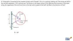 Physics Problem: Ball in Circular Motion with Two Strings Instructional Video