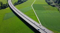 Germany's Autobahn: Drone Views of No Speed Limit Roads Stock Footage