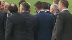 Nancy Pelosi arrives at Irish Border News Clip