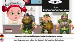 Rhabarberbarbara: A German Tongue Twister with English Translation Instructional Video