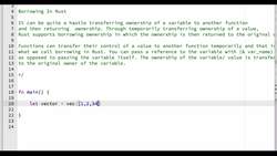 Rust Programming 2023 - A Comprehensive Course for Beginners - Borrowing in Rust - The â€œ&â€ Symbol in Rust Instructional Video