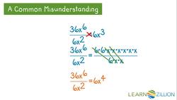 Rewriting Fractions with Variables: Applying the Rules of Polynomials Instructional Video