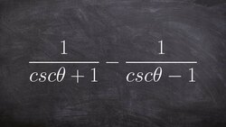 Subtracting two rational trigonometric expressions Instructional Video