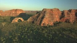 Aerial of the Bungle Bungle Range, Purnululu National Park, Australia Stock Footage