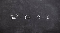 Learn to find the solutions of a quadratic by applying the quadratic formula Instructional Video