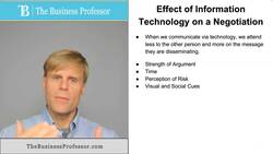 Effect of Information Technology on Negotiation Instructional Video