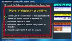 Accounting for Dissolution of a Partnership: Solving Problems and Exploring Different Scenarios Instructional Video