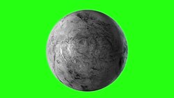 Haumea dwarf planet rotating in its own orbit in the outer space. Green screen Stock Footage