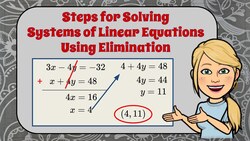 Solving Systems of Linear Equations Using Elimination Instructional Video