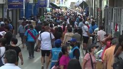 CLEAN : Peru: images of crowded Lima streets amid spike in Covid cases News Clip