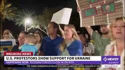 U.S. Protesters Show Support For Ukraine News Clip