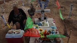 CLEAN : Mexican priest blesses abandoned mass graves on Day of the Dead News Clip