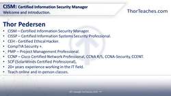 CISM Certification Domain 1: Information Security Governance Video Boot Camp 2019 - Introduction Instructional Video
