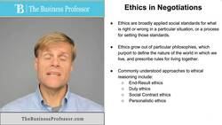 Ethics in Negotiations Instructional Video