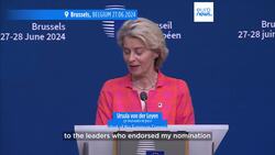EU leaders agree on top jobs: Ursula von der Leyen, António Costa and Kaja Kallas News Clip