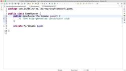 Java Programming for Complete Beginners - Java 16 - Step 04 - Iteration 1 - Building Tightly Coupled GameRunner and MarioGame Instructional Video