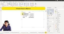Business Intelligence with Microsoft Power BI - with Material - Hierarchies in a Matrix Instructional Video