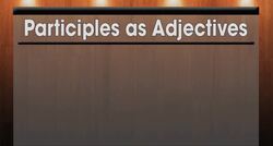 Review for You: Participles Instructional Video