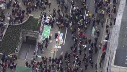 UK: Thousands of protesters march demanding tougher action on climate change around UK on Global Day of Action for Climate Justice.. News Clip