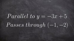 Find a line parallel to another line through a point Instructional Video