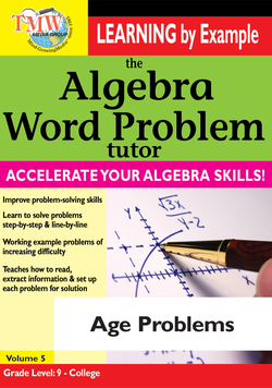 Algebra Word Problem Age Problems Instructional Video