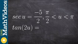 How to evaluate the tangent of a double angle from a triangle Instructional Video