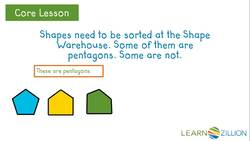 Identifying and Sorting Pentagons Instructional Video