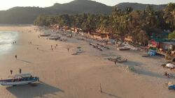 Discover Goa's Beaches with Serene Drone Views Stock Footage