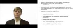 The Equal Credit Opportunity Act Instructional Video