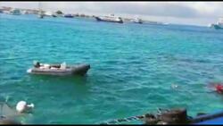 Barge with 600 gallons of diesel sinks in Galapagos Instructional Video