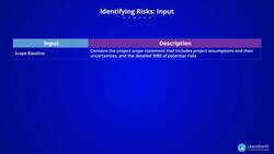 PMI-RMP Certification Training - Identifying Risks Input Instructional Video