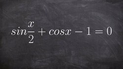 Solving a trigonometric equation with half angle formulas Instructional Video