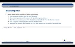 Complete Java SE 8 Developer Bootcamp - Initializing Data Instructional Video