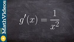 How to find the antiderivative using a negative exponent Instructional Video