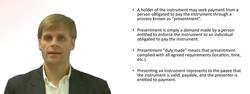 Presenting Negotiable Instrument for Payment Instructional Video