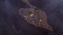 Drone video shows 'miracle house' untouched by lava on La Palma island News Clip