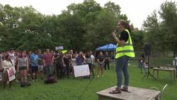 Rice University students protest VP Pence's visit News Clip