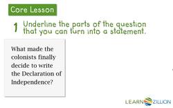 Writing a Topic Sentence: Combining Question Parts with the Big Idea Instructional Video
