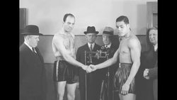 Joe Louis and Johnny Paychek prepare for their fight at Madison Square Garden News Clip