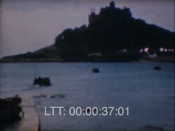 On Boat Around Lindisfarne Stock Footage