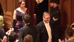 The Prime Minister processes into the Guildhall for the Lord Mayor's Banquet News Clip