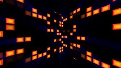 Abstraction with bright modern disco room Stock Footage