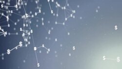 White Dollar icon Moving With Connected Lines Abstract Polygonal connected polygons plexus points, dots, lines, triangles Seamless Loop Animation For Stock Market , Dollar , money, Stock Footage