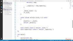 Mastering C++ Standard Library Features [Video] - Example: Implemeting std::vector Instructional Video