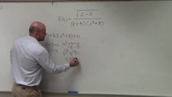 Writing the domain of a rational function with the radical in the numerator Instructional Video